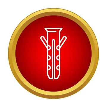 Wall plug dowel construction hardware building tool icon Stock Illustration