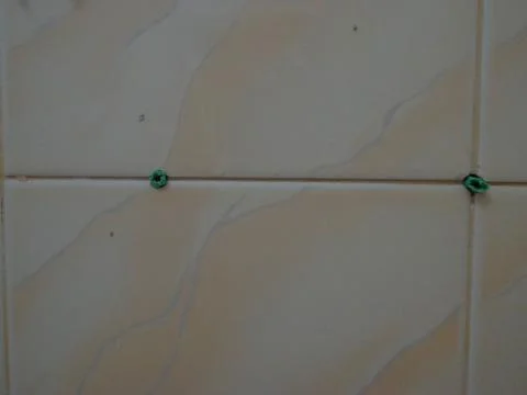 Wall plugs made of plastic Foto stock
