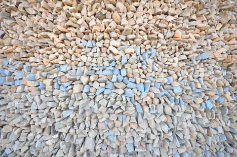 Wall of pointed and irregulars rocks, on perspective. Stock Photos