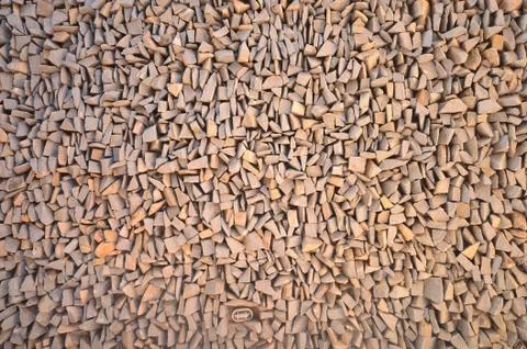 Wall of pointed and irregulars rocks, on perspective. Stock Photos