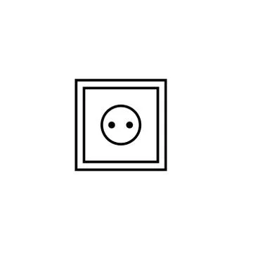 Wall poster or frame with smile icon line outline style isolated on white bac Stock-Illustration