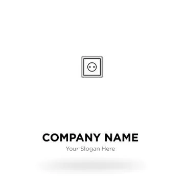 Wall poster or frame with smile company logo design template, Business corpor Stock Illustration