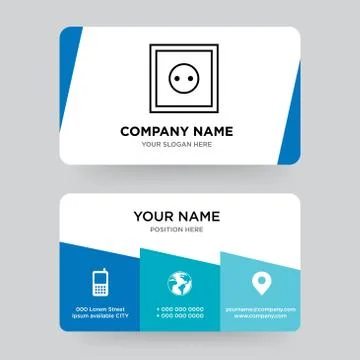 Wall poster or frame with smile business card design template, Visiting for y Stock Illustration