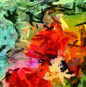 Wall poster print template. Abstract painting art. Hand drawn by dry brush of Stock Illustration