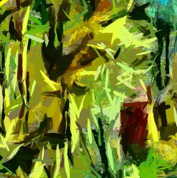Wall poster print template. Abstract painting art. Hand drawn by dry brush of Stock Illustration
