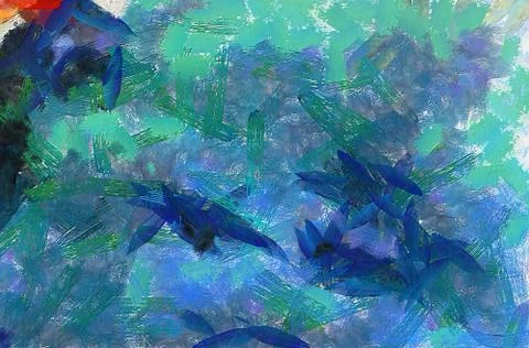 Wall poster print template. Abstract painting art. Hand drawn by dry brush of Stock Illustration