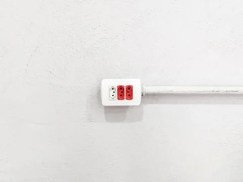Wall power outlets Stock Photos