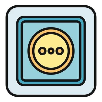 Wall power socket icon providing electricity energy Stock Illustration