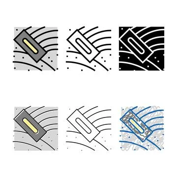 Wall putty color icon vector set Ilustración de archivo