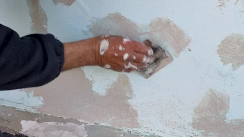 Wall putty Stock Footage 306822791
