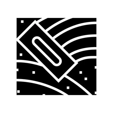 Wall putty glyph icon vector illustration Ilustración de archivo