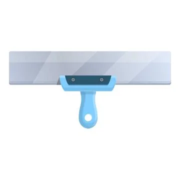 Wall putty knife icon, cartoon style Stock Illustration