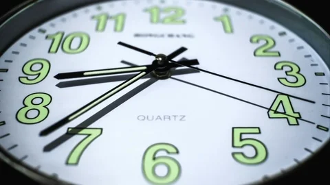Wall quartz clock timelapse,time pass concept,analog clock motion Stock Footage 126300132