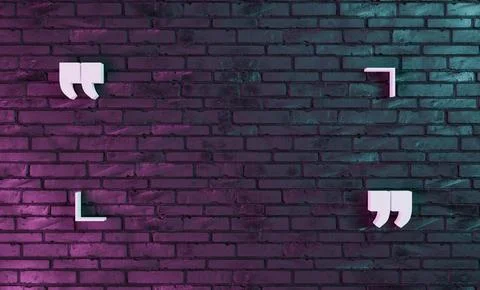 Wall with Quotation marks Stock Illustration
