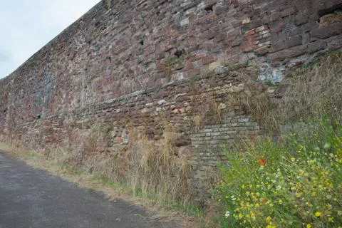 A wall rebuilt Stock Photos