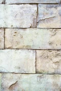 Wall of rectangular stone bricks. background and texture of cobblestones. 写真素材