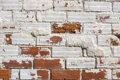 Wall of red and white bricks Stock-Fotos