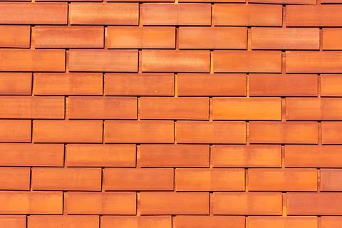 Wall red brick for background Stock Photos