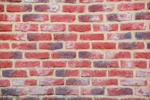 Wall of red brick. The beautiful texture. Stock Photos