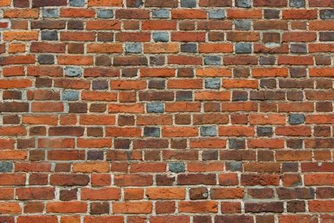 Wall from the red brick Stock Photos