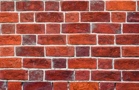 Wall of red brick Stock Photos