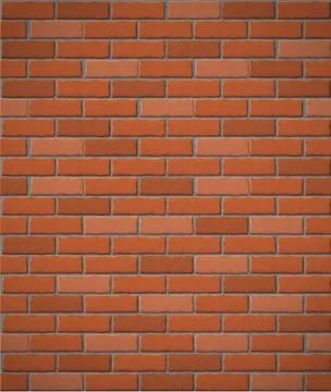 Wall of red brick seamless background Illustrazione stock