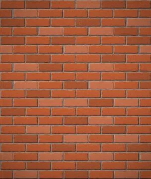 Wall of red brick seamless background Stock Illustration