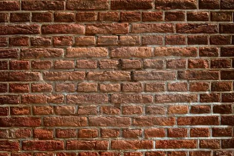Wall from red bricks appropriate for wallpaper Stock Photos