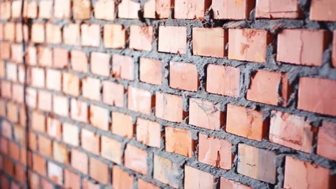 A wall with the red bricks Stock Footage 74141873