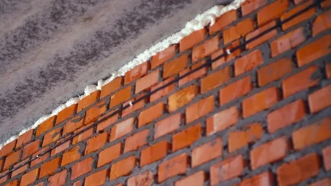 A wall with the red bricks Video stock 74206309