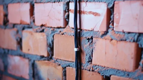 A wall with the red bricks Stock Footage 74210546