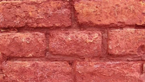 A wall of red bricks Stock-Footage 76430376