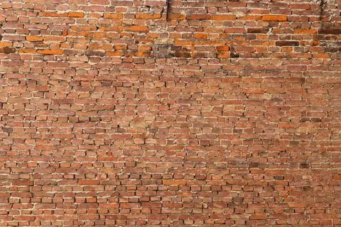 Wall with red bricks. Old brick wall background. grunge brick background Stock Photos