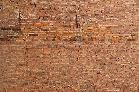 Wall with red bricks. Old brick wall background. grunge brick background Stock Photos