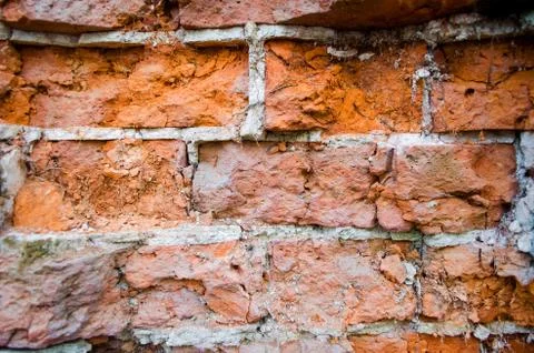 Wall with red bricks Stock Photos