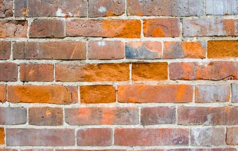 Wall with red bricks. Stock Photos