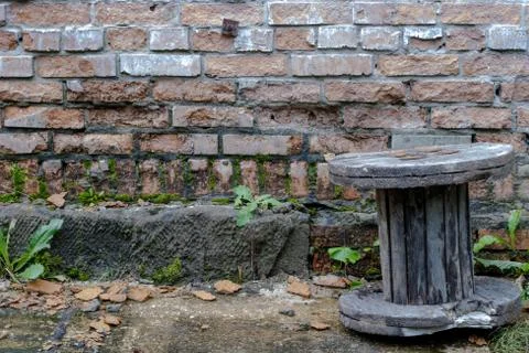 Wall of red bricks. Texture or background of bricks. Stock Photos