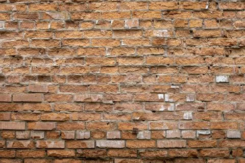 Wall of red bricks. Texture or background of bricks. Foto stock