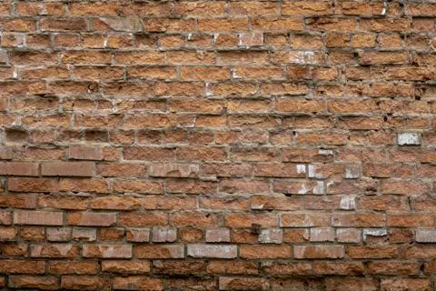 Wall of red bricks. Texture or background of bricks. Foto stock