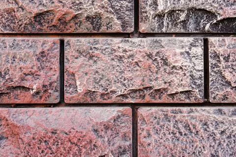 Wall of red facing brick. Backgrounds, texture Stock Photos