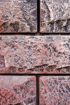 Wall of red facing brick. Backgrounds, texture Stock Photos