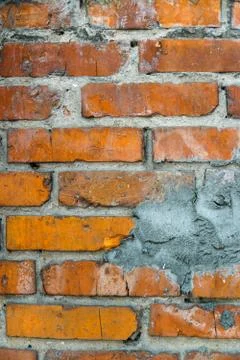 Wall of red old brick. Backgrounds, texture Stock Photos