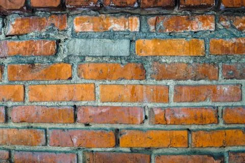 Wall of red old brick. Backgrounds, texture Stock Photos