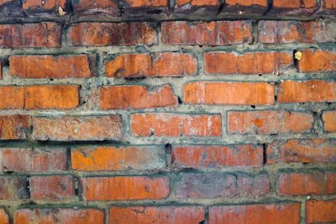 Wall of red old brick. Backgrounds, texture Foto stock
