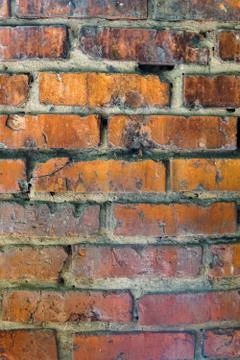 Wall of red old brick. Backgrounds, texture Stock Photos