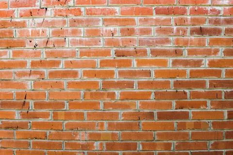 Wall of red old brick. Backgrounds, texture Stock Photos