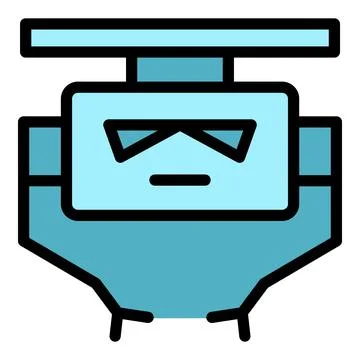 Wall robot icon vector flat Stock Illustration