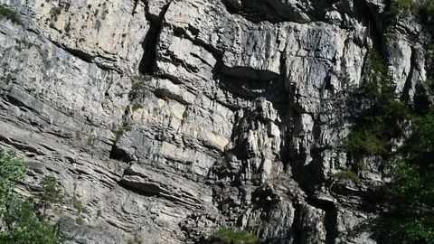 A wall of rocks in the mountains Video stock 219363806