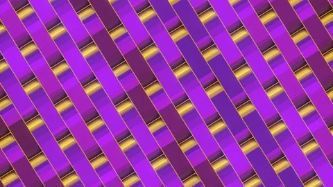 Wall of rounded rectangles with a cyclical animated texture. 3d rendering 4K UHD Stock Footage 152144444