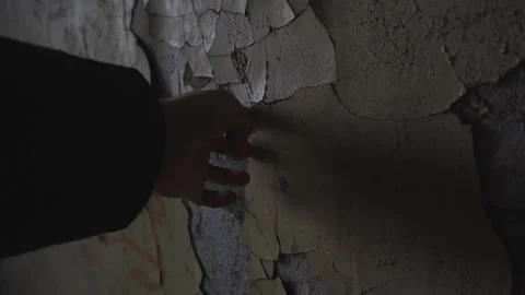 Wall in a ruined Stock Footage 174591417